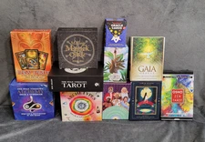 Lot of 11 Tarot Card Decks and Oracle Card Decks with books all in original box.