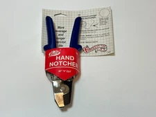 NOS Malco Tools USA Made N1 Hand Notcher Tool Pliers w/ Blue Grip, "V" Cut