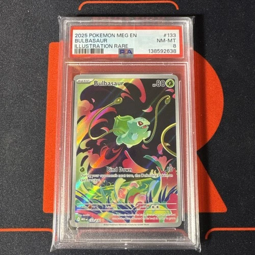 Bulbasaur #133 - Illustration Rare - 2025 Pokemon MEG EN - PSA 8