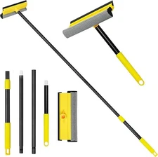 Window Squeegee with Extension Pole 54.5 inches Car Windshield Washer Kit Sponge