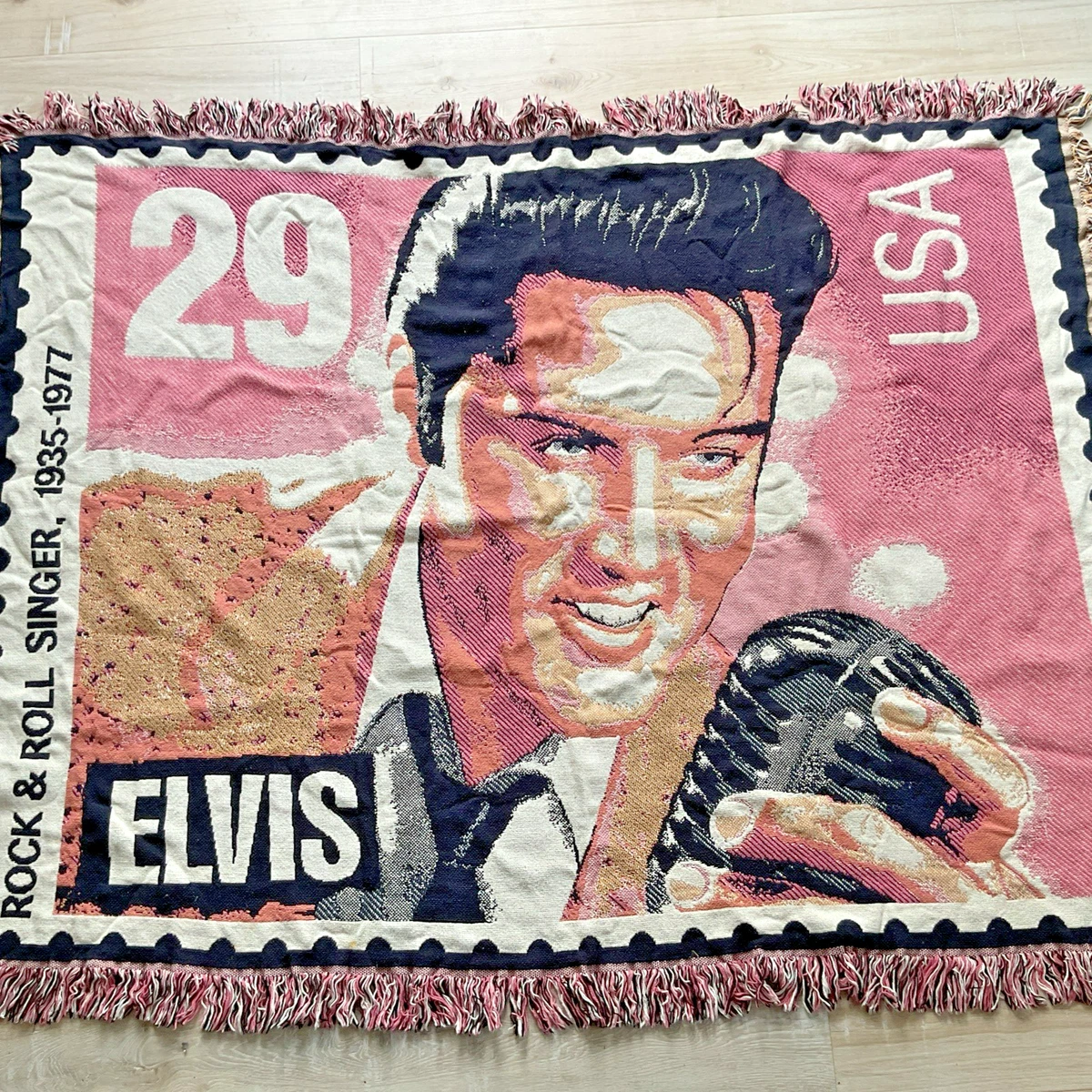 Couverture Polaire Elvis Presley, Northwest Signature, 58x47, 2009, Multicolore