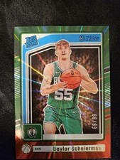 2024-25 Donruss #224 Baylor Scheierman Holo Red and Green Laser /99 Boston