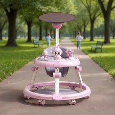 Baby Walker Bouncer First Steps Push Along Activity Music Ride On Car Toy &Music