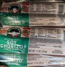 Reynaldo's Soy Chorizo Sausage 11 Oz (6 Pack)
