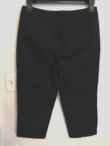 Talbots Womens Pants 8 Black The Perfect Skimmer Crop Ankle Stretch Pockets - Picture 2 of 4