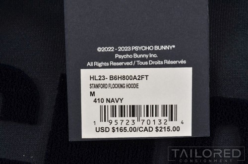 NWT - PSYCHO BUNNY Solid Blue Cotton Hoddie Sweatshirt Pants Tack Set - MEDIUM - Picture 4 of 10