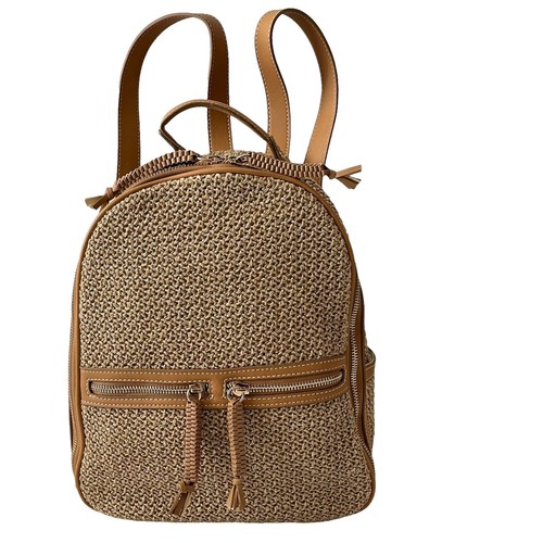 Tommy Bahama Backpack  Quilted Laptop Pocket Zippered Bag Beach School Tommy Bahama Backpack Tan Quilted Laptop Pocket Zippered Bag  main image 3