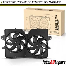 Dual Radiator Cooling Fan Assembly w/ Shroud for Ford Escape 2008-2012 Mercury