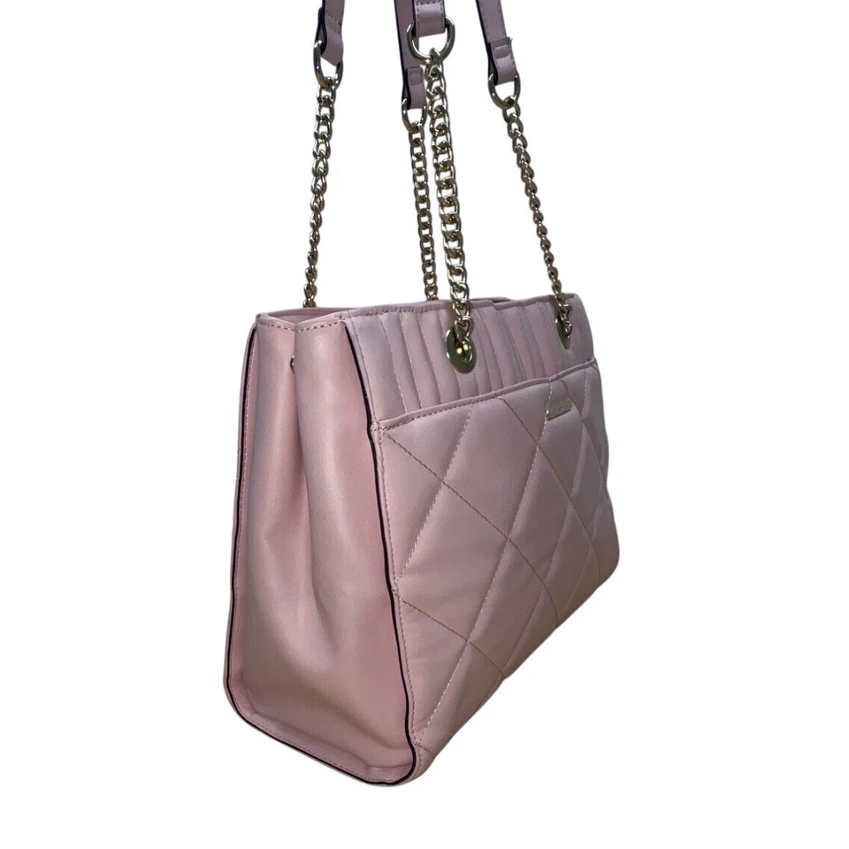 Bolso de hombro abierto Aldo rosa acolchado con correas de cadena y bolsillo con cremallera Dilacan Foto 4 de 4