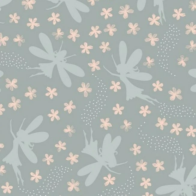 Lewis & Irene - 'Fairy Clocks' - hellgraue Blumenfeen mit Silbermetallic