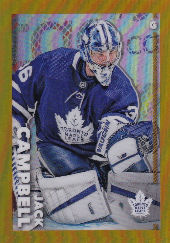 2022-23 Topps Chrome NHL Sticker #469 Jack Campbell - Toronto SP GOLD /50 MADE