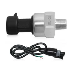 1/8" NPT Thread 5V Pressure Transducer + Connector Cable for Oil Fuel Gas Water