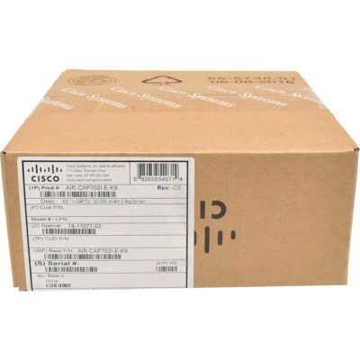 Cisco Access Point AIR-CAP702I-E-K9 802.11n Dual Band No AC 74-11077-02 NEU