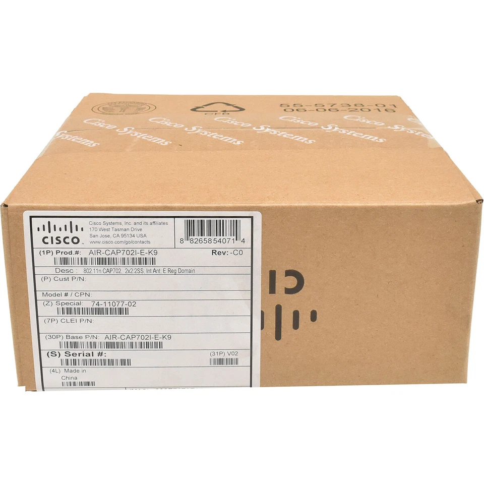 Cisco Access Point AIR-CAP702I-E-K9 802.11n Dual Band No AC 74-11077-02 NEU