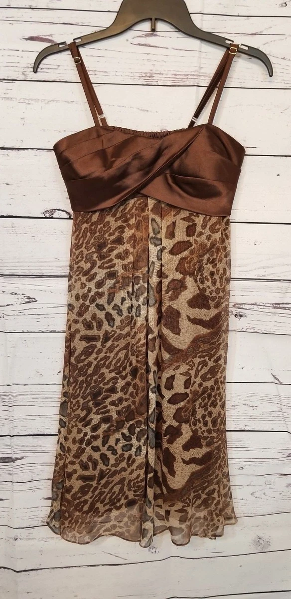 Cathaya Womens Small Leopard Print Dress NWT Party Dress Animal