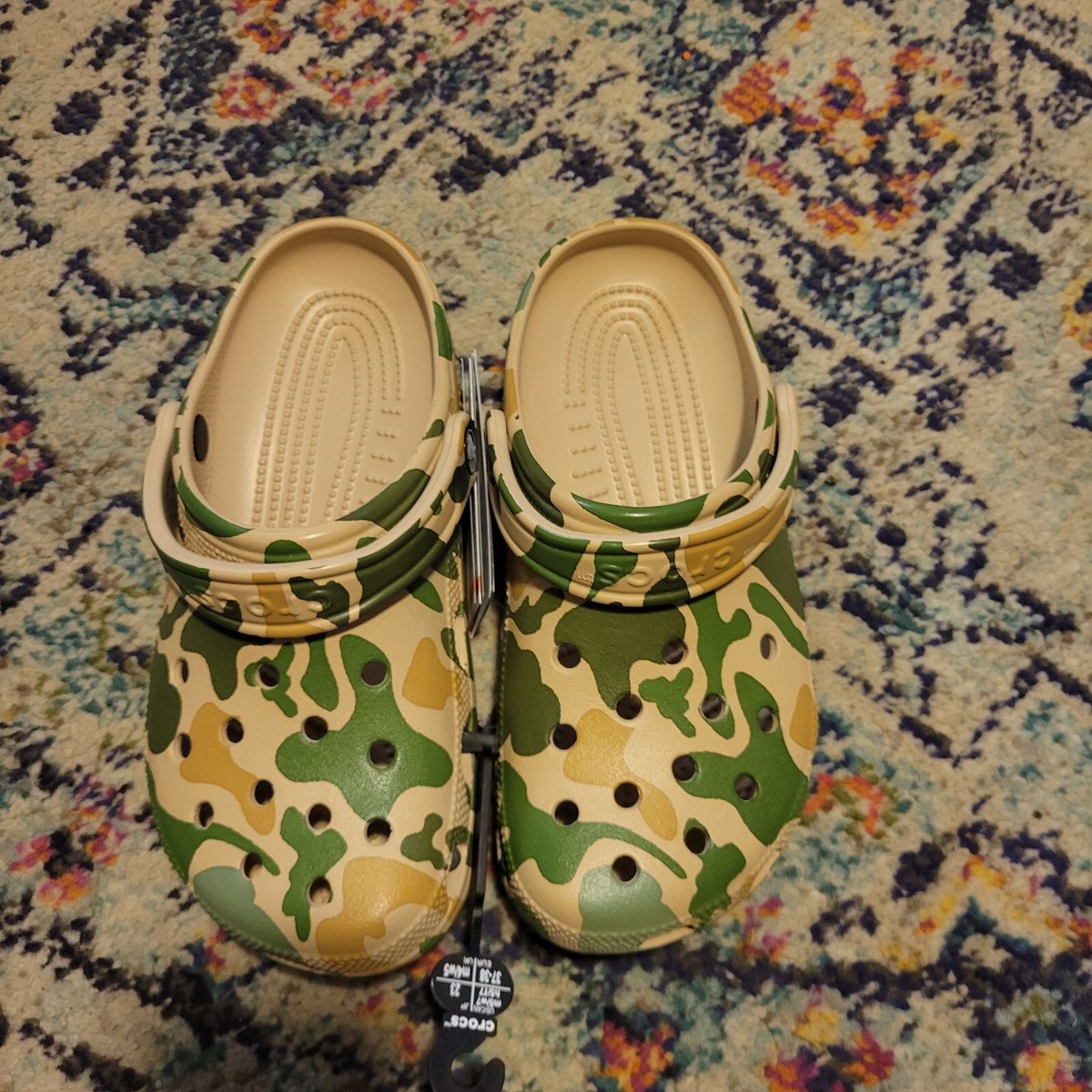 Crocs CLASSIC Army PRINTED Clogs Unisex Camo Chai Tan 206454