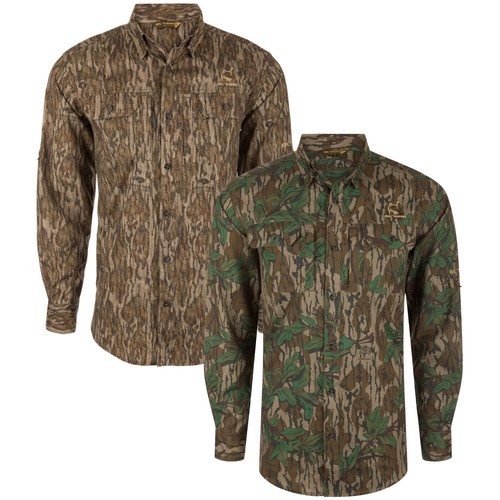 Ol'Tom Men's Camo Wingshooter Trey Shirt, Lightweight Turkey Hunting Shirt - 第 1/8 張圖片