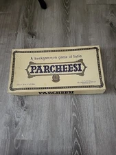 Vintage 1967 Parcheesi Board Game Selchow & Righter, wood pieces