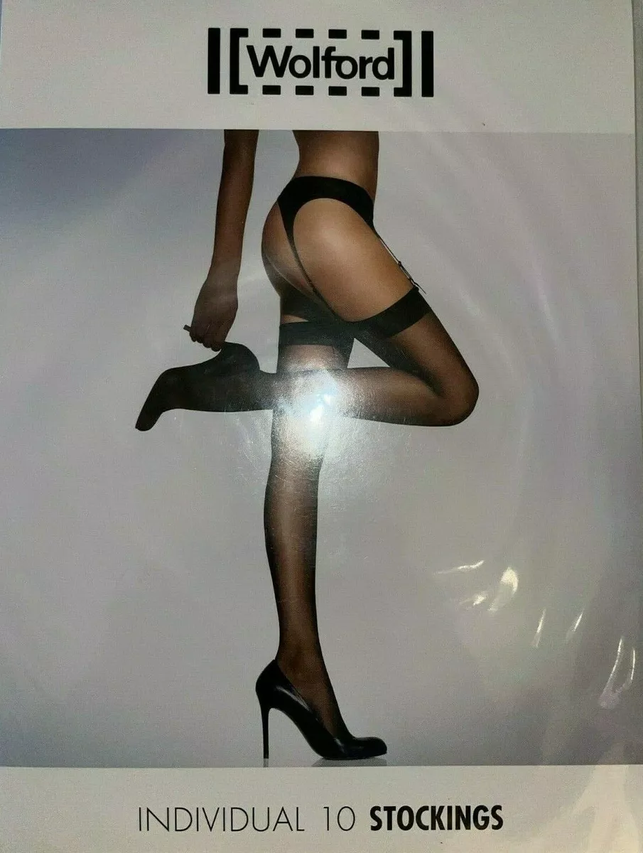 Wolford Individual 10 Stockings Size Small Color Carmel 21606 12