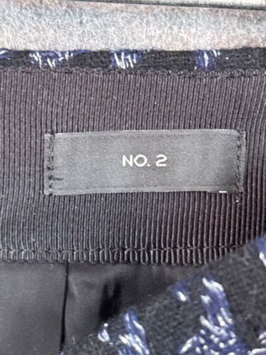 J Crew Pencil Skirt Women 4 Blue Silver Academic Secretary Office CEO Business - Picture 4 of 17