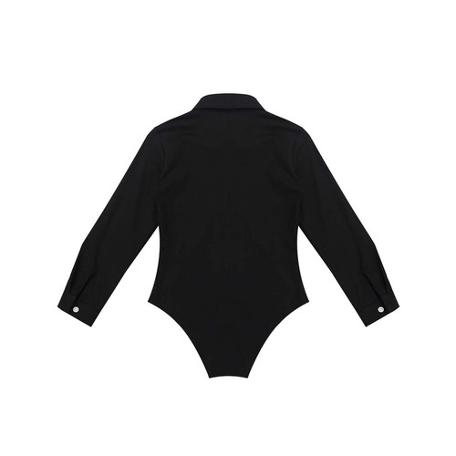 Kids Boys Girls Bodysuits Rumba Rompers Bowtie Unitard Long Sleeve Bodysuit - Picture 18 of 29