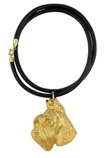 Schnauzer II - Dog necklace, gold-plated pendant for dog fan, unique jewellery b