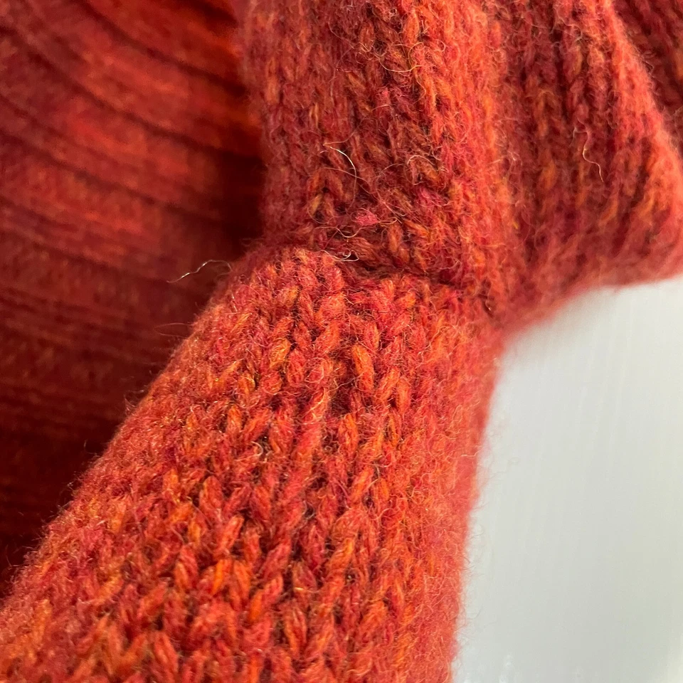 Mercer & Madison Women's M Cardigan Burnt Orange Lambswool Angora Short Sleeve - Image 4 of 4