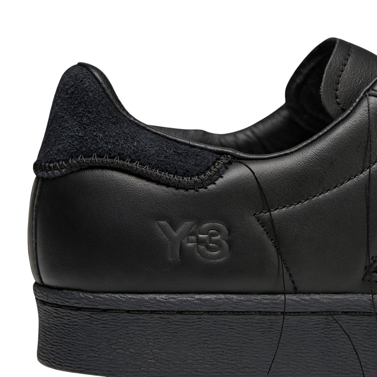 Adidas Y-3 Yohji Yamamoto Black Leather Superstar Sneakers Adidas Y-3 Yohji Yamamoto Black Leather Superstar Sneakers