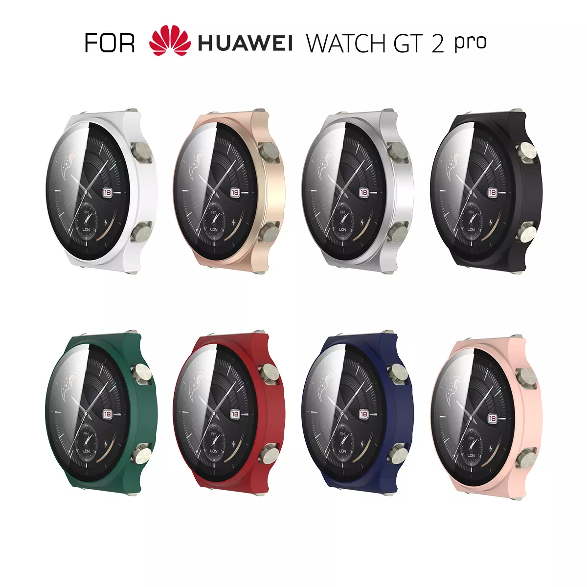 For Huawei GT2 Pro Smart Watch Protective Case Cover Shell Screen Protector Film