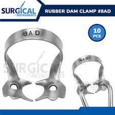 10 Endodontic Rubber Dam Clamp #8AD Stainless Steel Surgical Dental German Grade