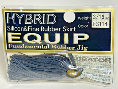 11154) Pro's Factory Hybrid EQUIP 3/16oz Rubber Jig #114 Dark