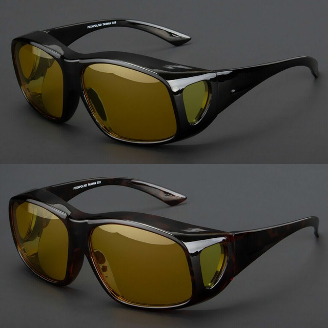 Small Polarized Solar Shield Fit Over Sunglasses Cover All Glasses eBay