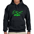 Kawasaki Ninja Motorcycle Black Hoodie Sweatshirt FREE SHIP