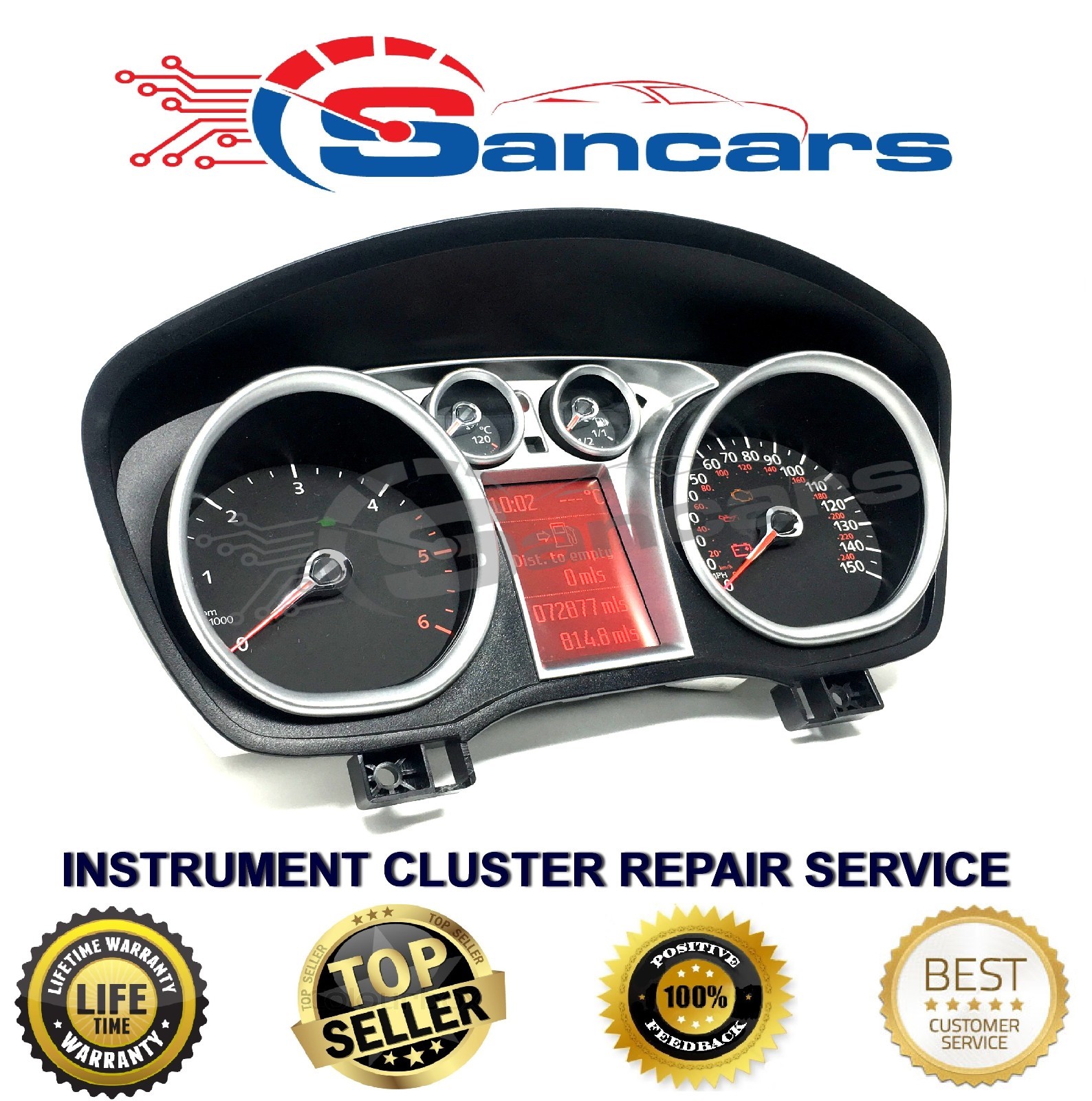 8V4T10849 FORD FOCUS INSTRUMENT CLUSTER SPEEDOMETER REPAIR SERVICE eBay