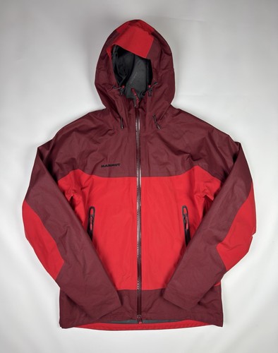 Herren Mammut Gore-Tex Performance Shell rot wasserdichte Jacke Windbreaker Gr. L - Bild 2 von 24