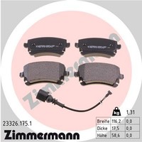 Bremsbelagsatz Scheibenbremse Zimmermann 23326.175.1 FüR VW T6 Multivan 2E3 2E4