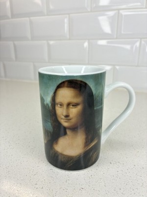 LOUVRE MUSEUM Store Porcelain MONA LISA Portrait COLLECTIBLE COFFEE MUG EUC 