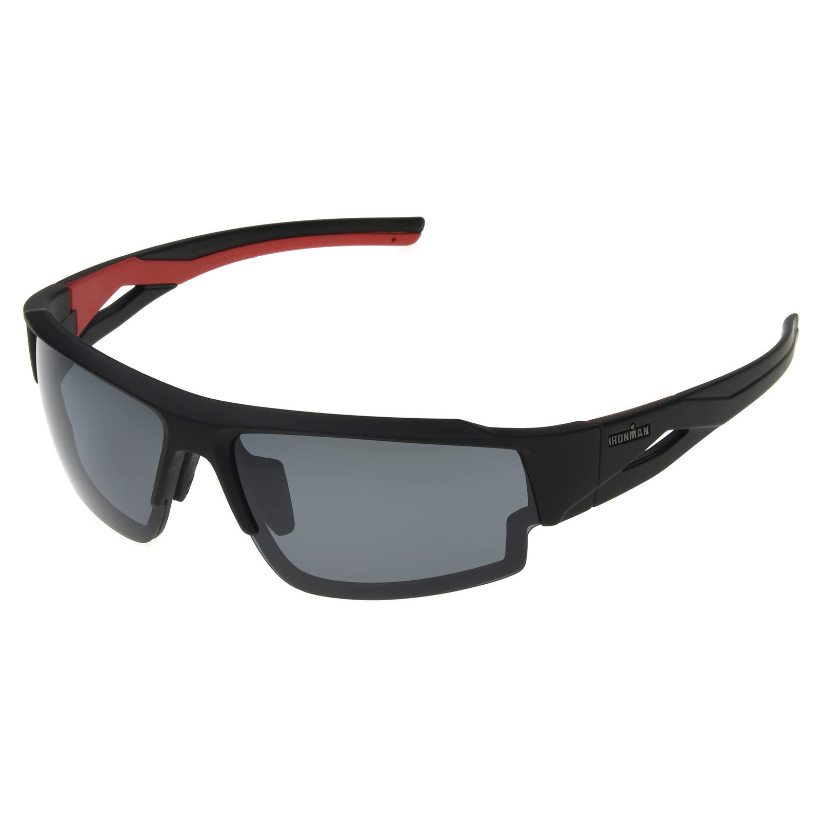 Black 68mm Corner Wrap-Around Sport Sunglasses for Men