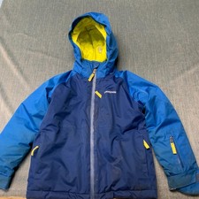 Patagonia Youth Ski Jacket Size XS 5-6 Blue Hooded Winter Insulated Full Zip