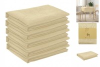 Tischdecke 5 Stk. Rechteckig Cremeweiß 140X140 Cm Jacquard-Optik