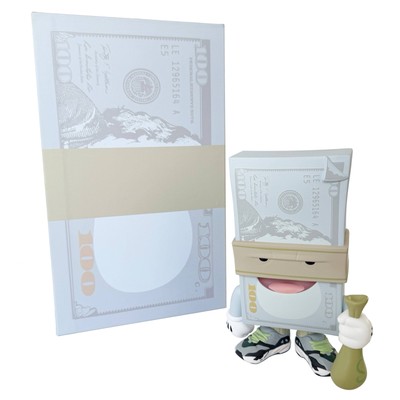 Vandul RACK 100 USA Dollar Blue Edition 6  Vinyl Street Art Figure /100 + WALLET