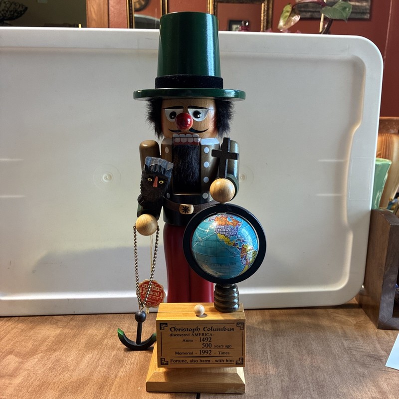 Christoph Columbus Steinbach Nutcracker Limited Edition Germany 1992 W/ Globe 
