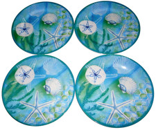 STARS OF THE SEA ~ Melamine- Ware DINNER PLATES ~ Set of 4 ~ 10.5" Dia x 0.5"H
