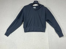 Abercrombie Fitch Hoodie Gray Oversized Crop Pullover Gray Women Size Medium