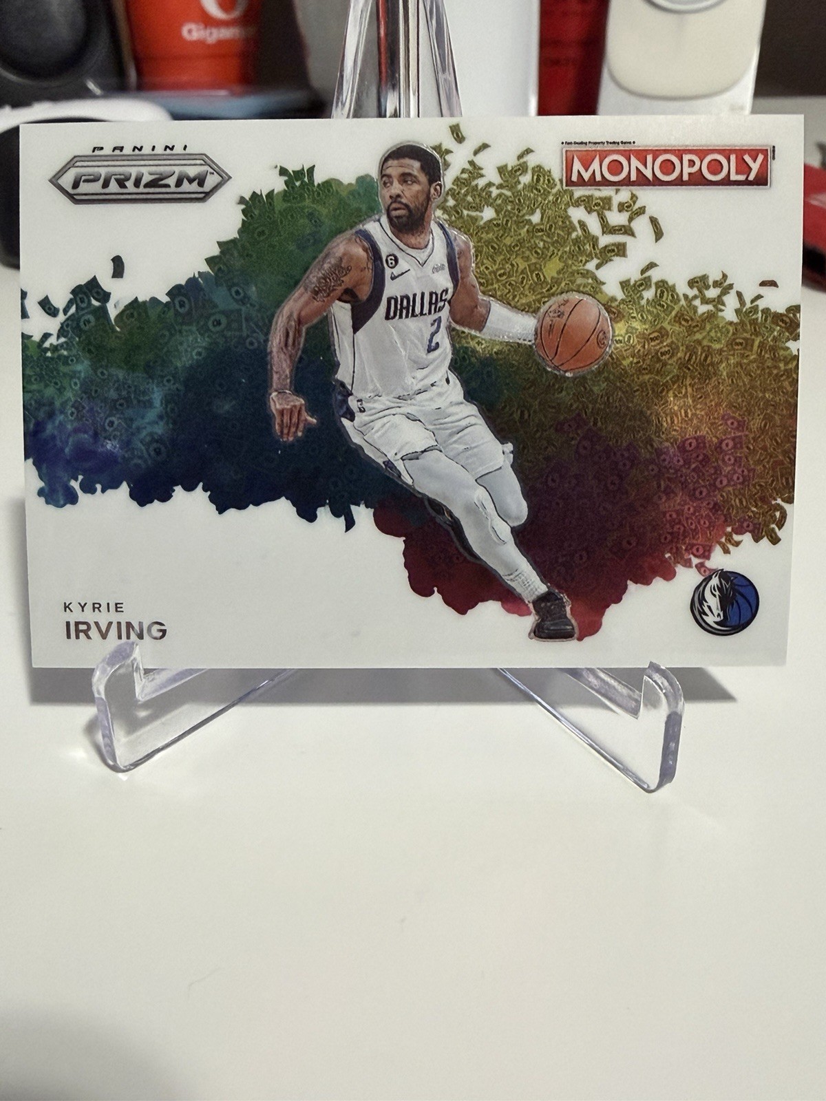 2023-24 Panini Prizm Monopoly Kyrie Irving Color/Money Blast MB-16 Prism