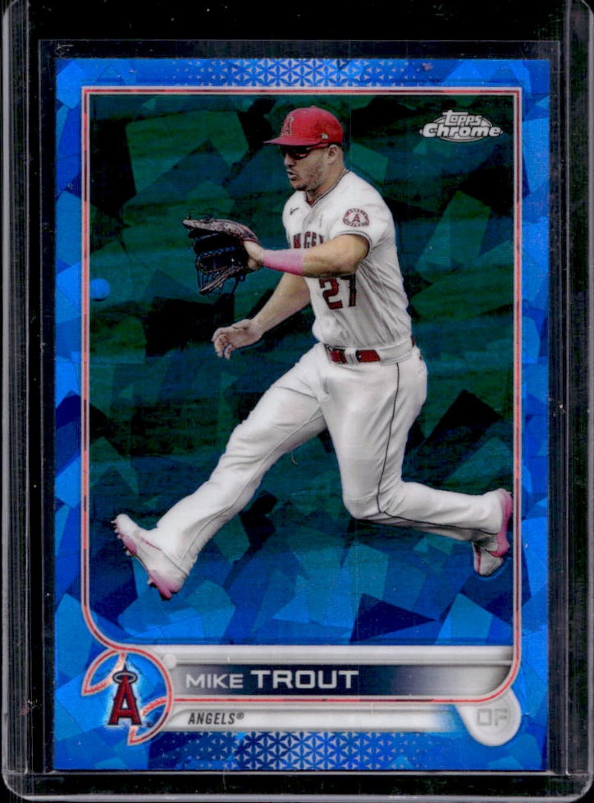 2022 Topps Chrome Sapphire Mike Trout #27 Angels