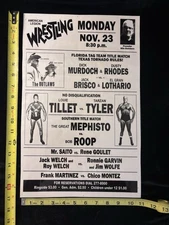 Replica Wrestling Event Poster CWA Dusty Rhodes Jack Brisco Mephisto Florida