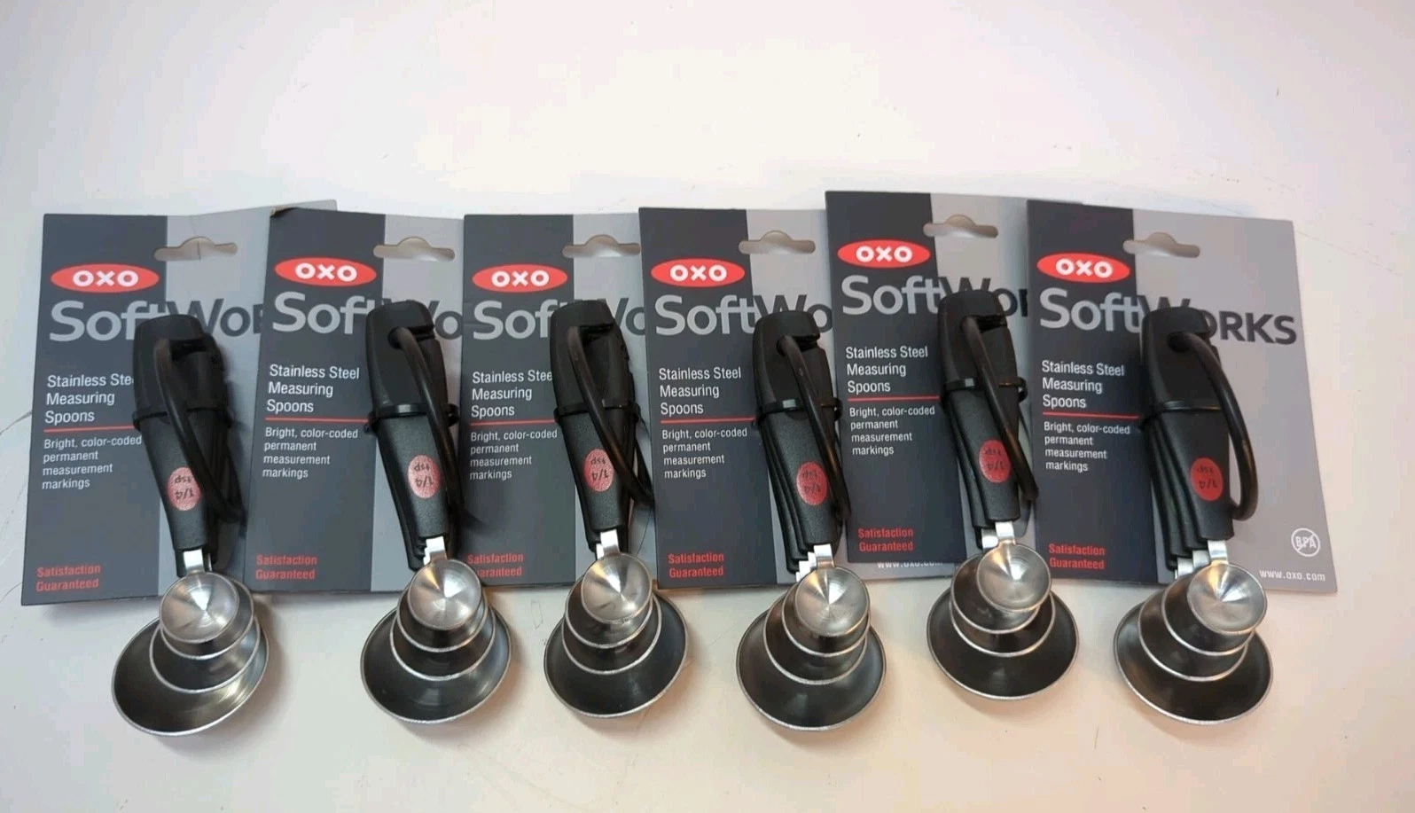 OXO Stainless Steel Measuring Spoons With Magnetic Handles Pack Of 6