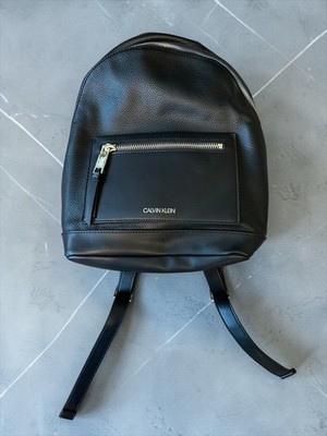Calvin Klein Black Leather Backpack