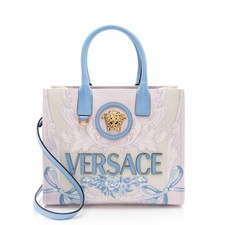 Versace Logo Canvas La Medusa Small Tote